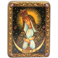 Подарочная икона "Образ Пресвятой Богородицы (Виленская)" на мореном дубе